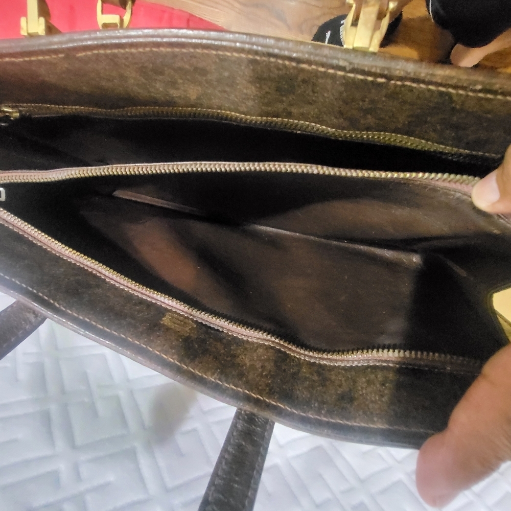 Gucci GG Canvas and Leather Weekender Handbag Vintage.. - Picture 8 of 12